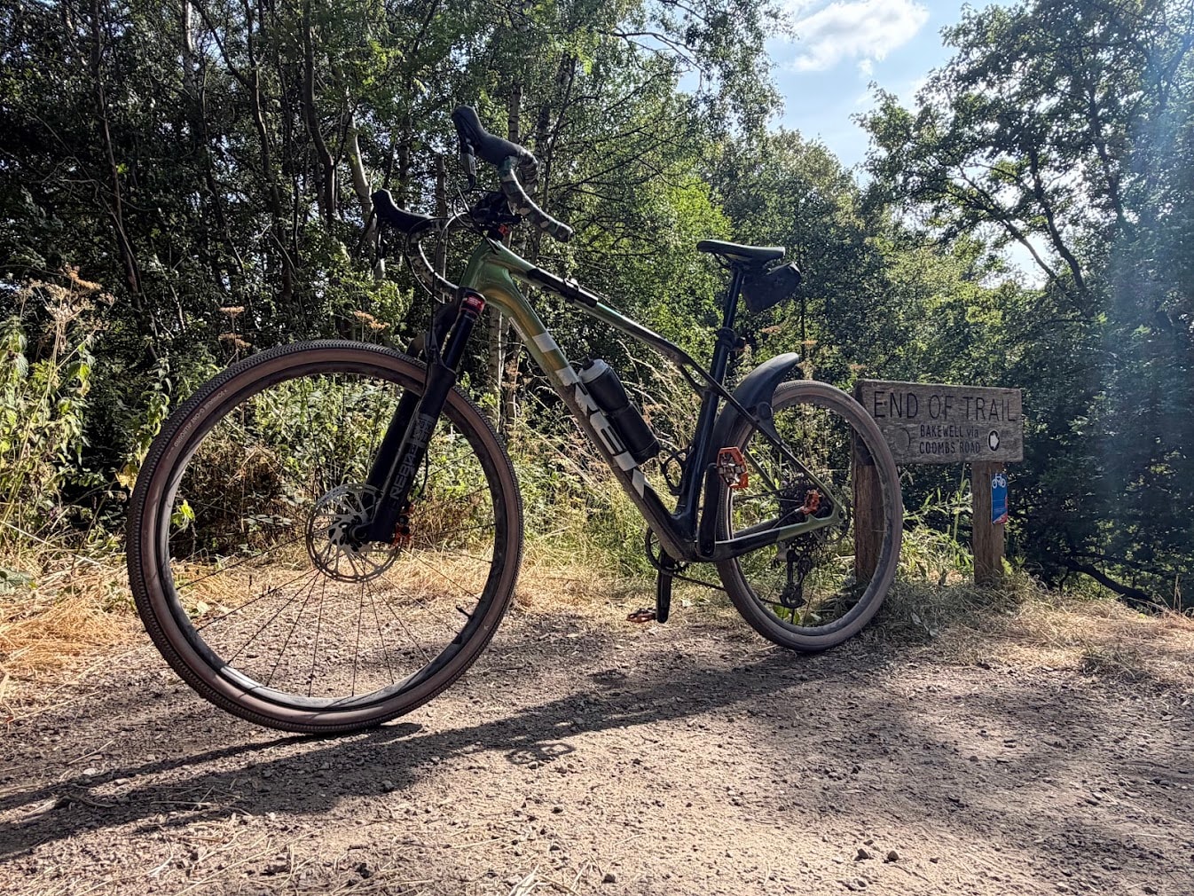 Gravel bike on a country track