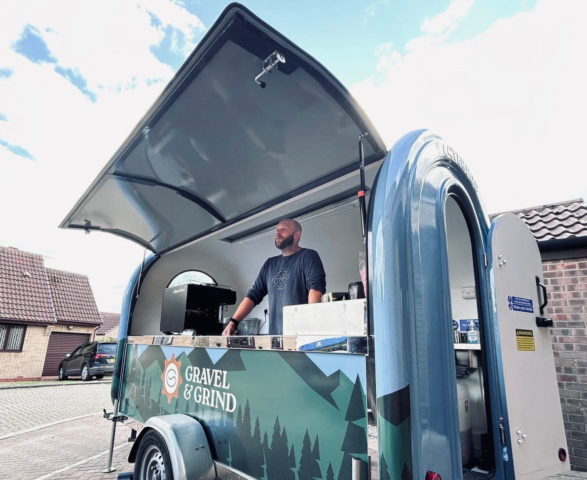 Gravel & Grind mobile café at an outdoor event
